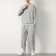 Men's Waffle Tracksuit For Spring & Autumn (2Pcs) Grey image