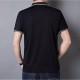 Men's Casual Button Up Short Sleeve Lightweight Polo Shirt-Black image