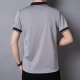 Men's Casual Button Up Short Sleeve Lightweight Polo Shirt - Grey image