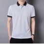 Men's Casual Button Up Short Sleeve Lightweight Polo Shirt - White