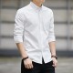 Men's Long Sleeved Casual Thin Oxford Shirt - White image