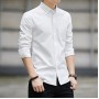 Men's Long Sleeved Casual Thin Oxford Shirt - White