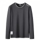 Trendy Cotton Sweatshirts For Men White Color Round Neck Long Sleeve - Dark Grey image