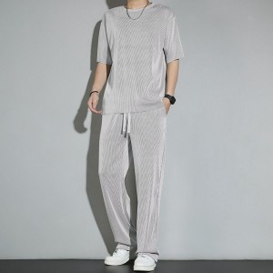 Men's Tracksuits Casual Set Sports Round - Grey