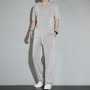 Men's Tracksuits Casual Set Sports Round - Grey