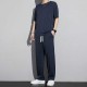 Men's Tracksuits Casual Set Sports Round - Navy Blue image