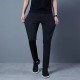 Men's Casual Black Color Slightly Stretch Sports Pants image