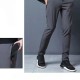 Men's Casual Dark Grey Color Slightly Stretch Sports Pants image