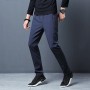 Men's Casual Navy Blue Color Slightly Stretch Sports Pants