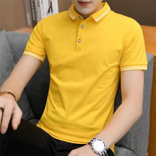 Men's Polo Yellow Color T-Shirts & Short Sleeve image