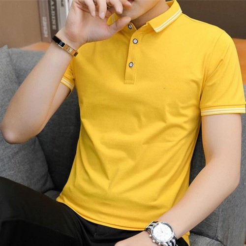 Men's Polo Yellow Color T-Shirts & Short Sleeve image