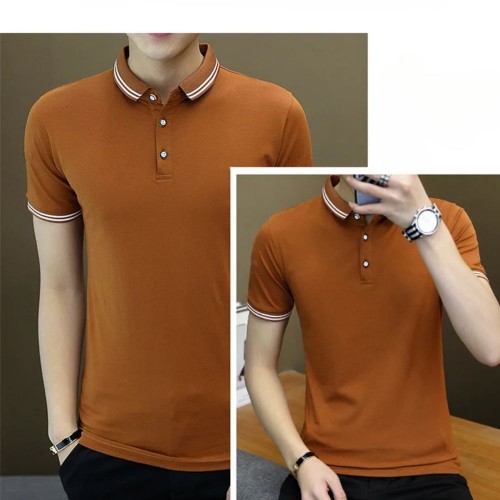 Men's Polo Brown Color T-Shirts & Short Sleeve image