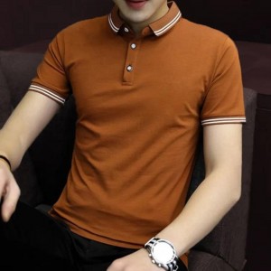 Men's Polo Brown Color T-Shirts & Short Sleeve