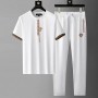 Luxury Style Men's White & Gold Tracksuit