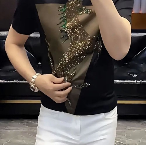 Men's Mercerized Cotton Short Sleeve O-Neck T-Shirt image