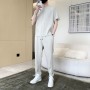 Men's Short Sleeve Ice Silk Leisure Tracksuits - White