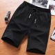 Men's Golf Shorts Stretch Chino Lightweight Half Pants-Black image