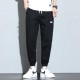 High-Quality Loose Thick Cargo Jogger Pants - Black image