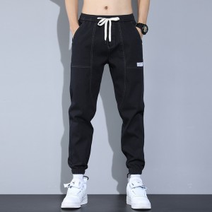 High-Quality Loose Thick Cargo Jogger Pants - Black