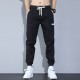 High-Quality Loose Thick Cargo Jogger Pants - Black image