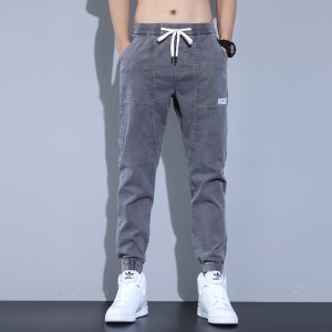 High-Quality Loose Thick Cargo Jogger Pants - Grey