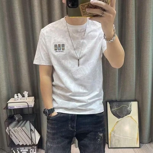 Luxury Style Korean Version High-Quality Casual T-Shirt - White image