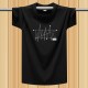 New Korean Style Men's Short-Sleeved Cotton T-Shirt - Black image