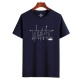 New Korean Style Men's Short-Sleeved Cotton T-Shirt - Navy Blue image