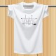 New Korean Style Men's Short-Sleeved Cotton T-Shirt - White image