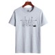 New Korean Style Men's Short-Sleeved Cotton T-Shirt - Grey image