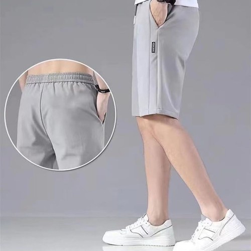 Men's Sporty Beach Shorts with Pocket Comfort - Grey image