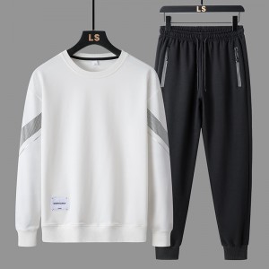  Stylish Men's Tracksuit Casual & Sporty Two-Piece Set - White