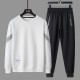  Stylish Men's Tracksuit Casual & Sporty Two-Piece Set - White image