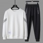  Stylish Men's Tracksuit Casual & Sporty Two-Piece Set - White