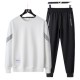  Stylish Men's Tracksuit Casual & Sporty Two-Piece Set - White image