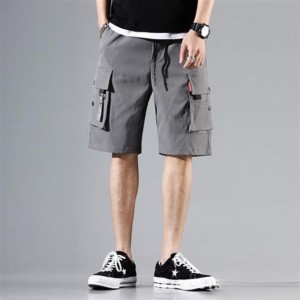 Men's Trendy Cargo Shorts With Multi Pocket - Grey