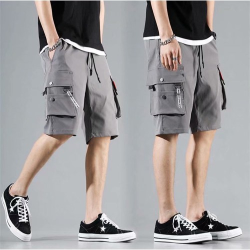 Men's Trendy Cargo Shorts With Multi Pocket - Grey image
