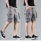 Men's Trendy Cargo Shorts With Multi Pocket - Grey image