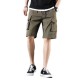 Men's Trendy Cargo Shorts With Multi Pocket - Green image