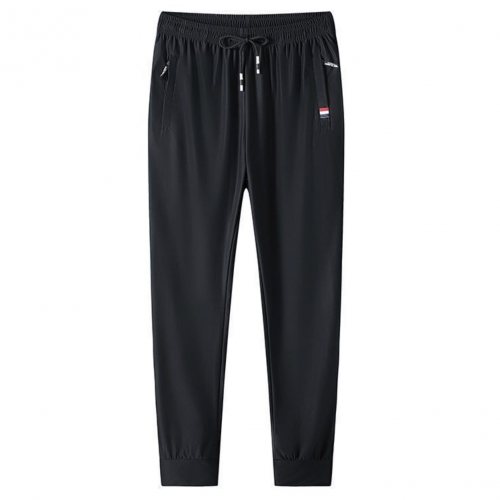 Men's Sweatpants Sportswear Elastic Waist Casual Cotton - Black image