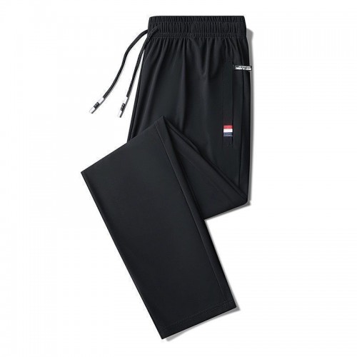 Men's Sweatpants Sportswear Elastic Waist Casual Cotton - Black image