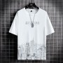 Men's Short Sleeve Pure Cotton Smooth Shirts - White 