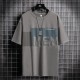 Men Trendy Printing Short Sleeves Shirt Round Neck T-Shirt - Dark Grey image