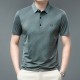 Men's Short Sleeve Striped Polo Shirt - Green image