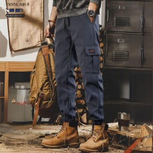 Men's Cargo Work Pants With Jogger Fit - Dark Grey