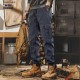 Men's Cargo Work Pants With Jogger Fit - Dark Grey image