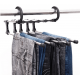 The Space-Saving Stainless Steel Pants Hanger-Black image