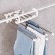 The Space-Saving Stainless Steel Pants Hanger-White image