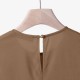 Muslim Women Two Piece Suit Long Sleeved O-Neck Casual Shirt - Brown image