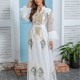 Women's Cross-Border Muslim Evening Sequin Embroidery Dress - White image